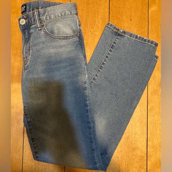 Girls Size 14 Regular Gap Denim Stretch Straight Adjustable Waist Jeans - Picture 16 of 16